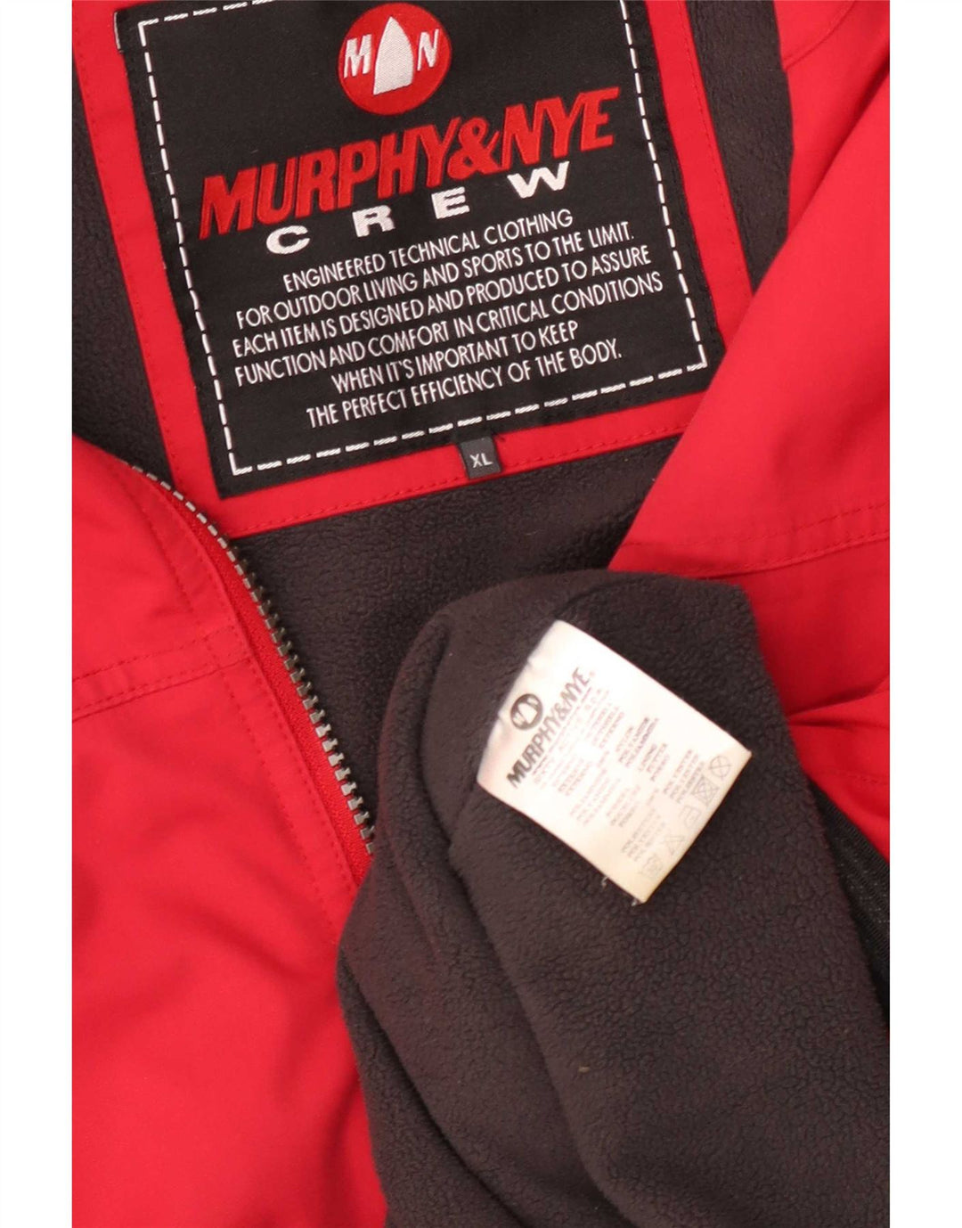 Murphy & Nye Herre Windbreaker Jacket UK 42 XL Rød Polyamid