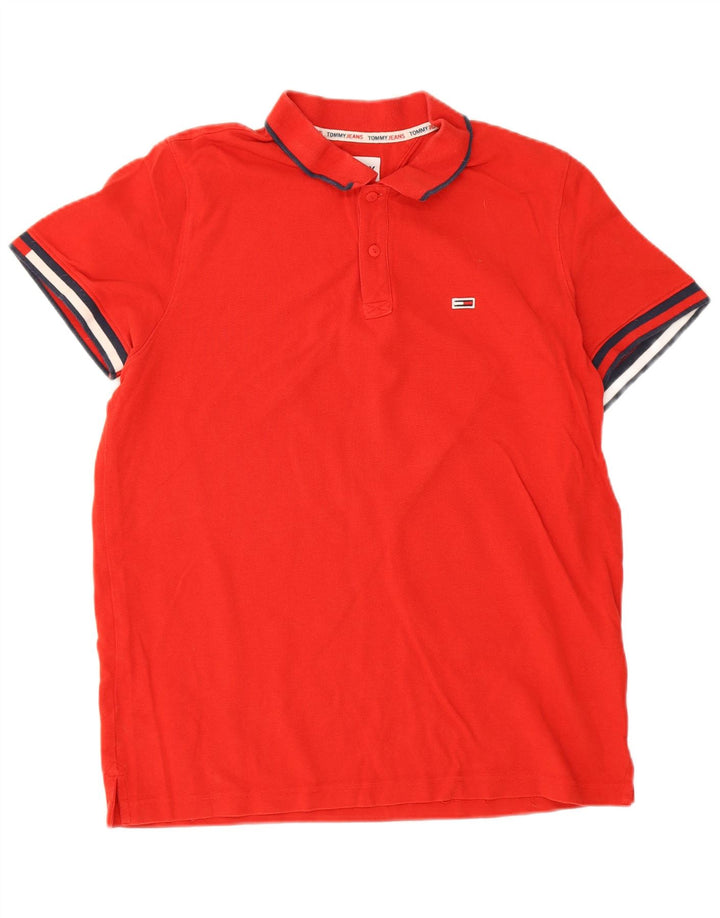 Tommy Hilfiger Poloskjorte til mænd Stor rød bomuld
