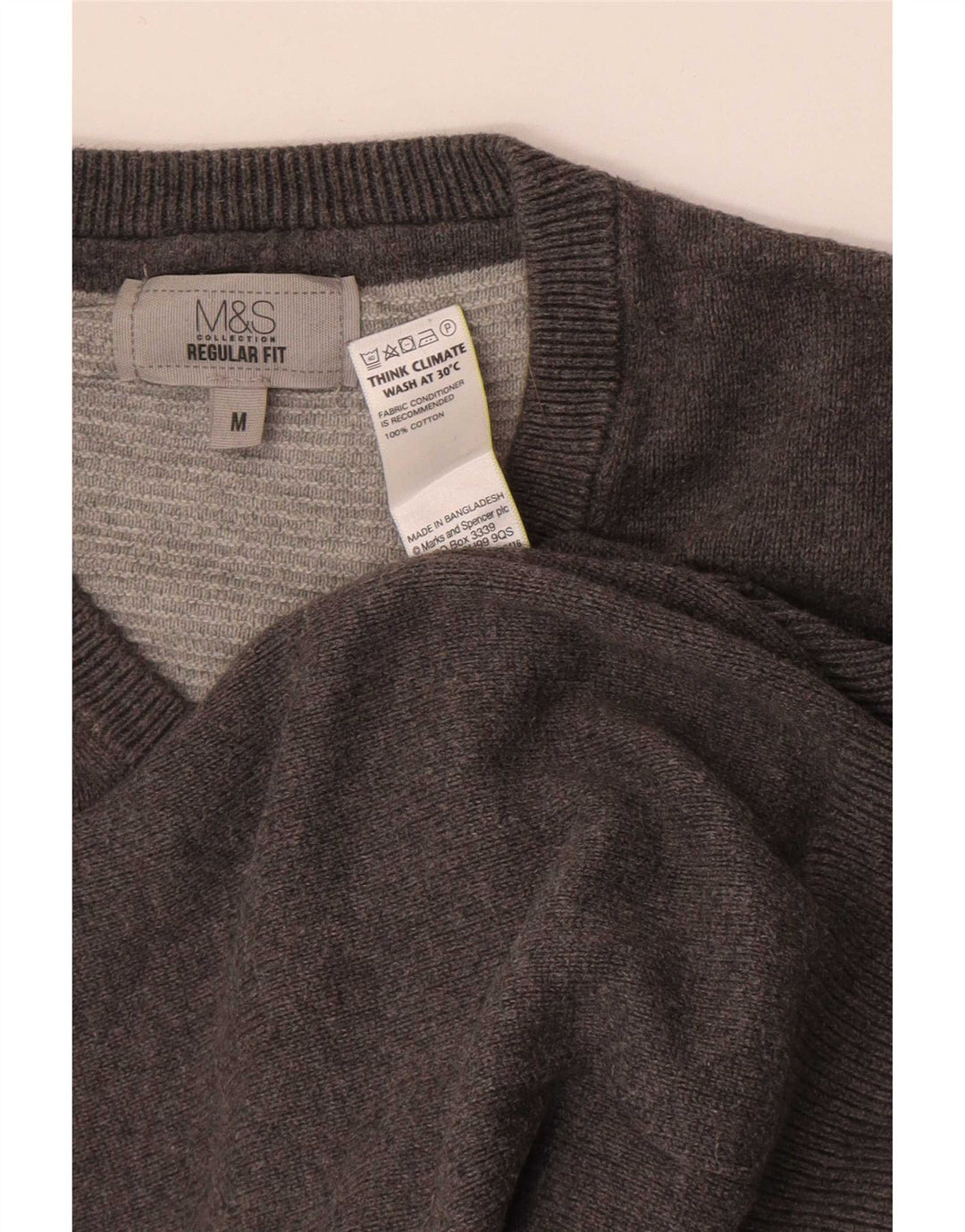Marks & Spencer Herre Regular Fit Vest Tank Top Medium Grey Bomuld