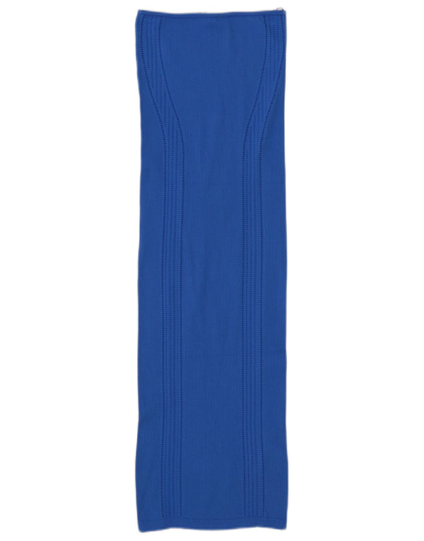 Zara Womens Strapless Dress UK 4 XS Blue Polyamide