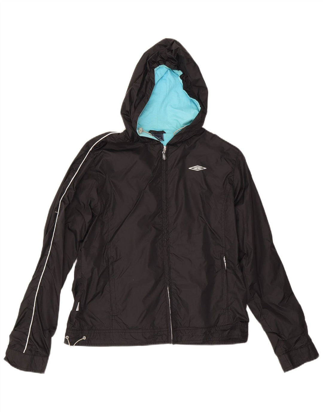 Umbro Dame Hætte Vindjakke UK 14 Medium Sort Polyester