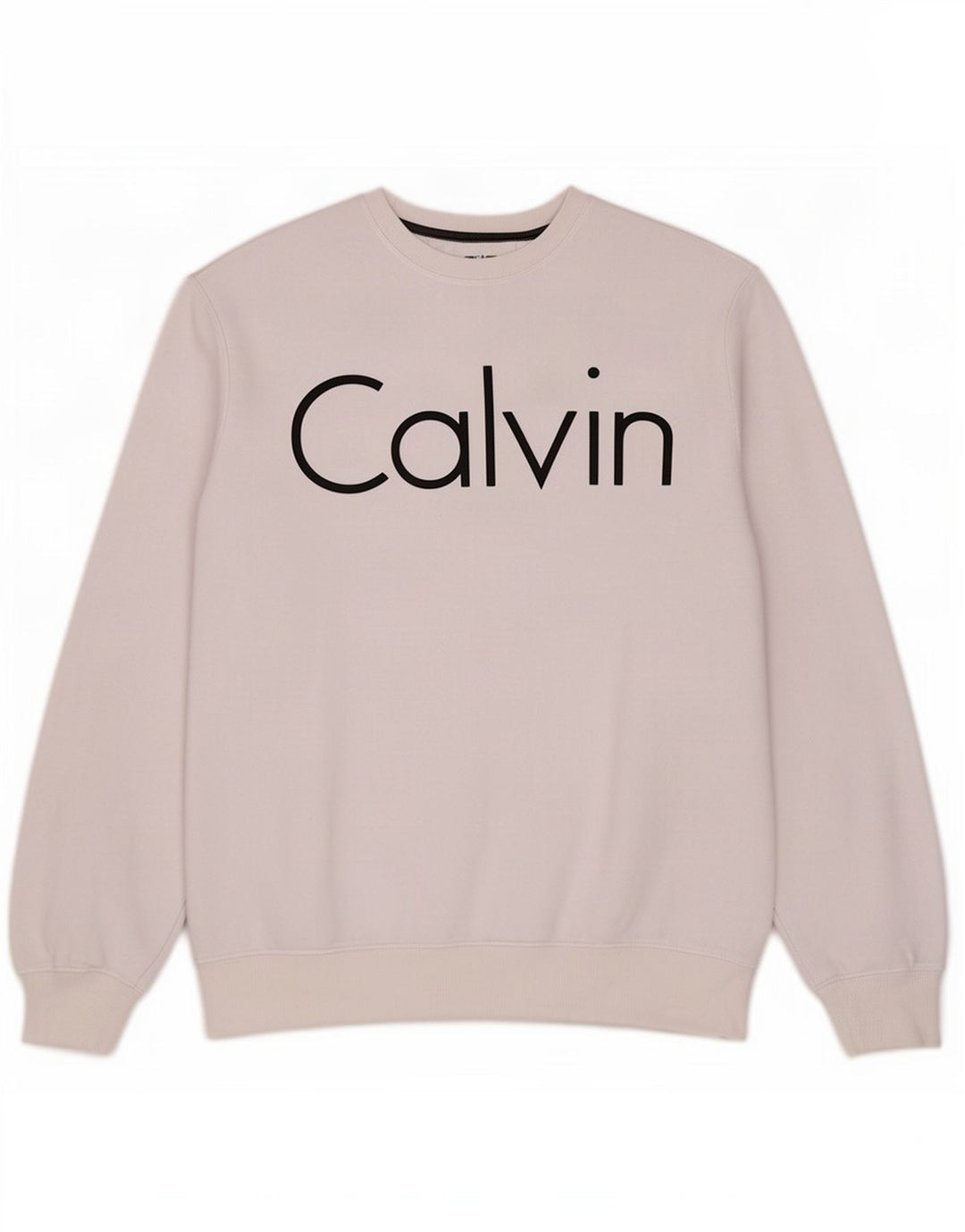 Calvin Klein Herre Grafisk Sweatshirt Jumper Medium Hvid Bomuld