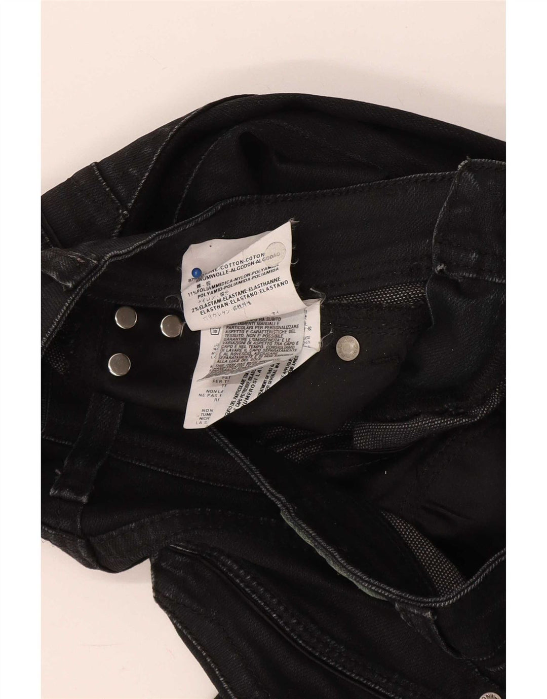 Replay Dame Slim Jeans W27 L32 Sort Bomuld