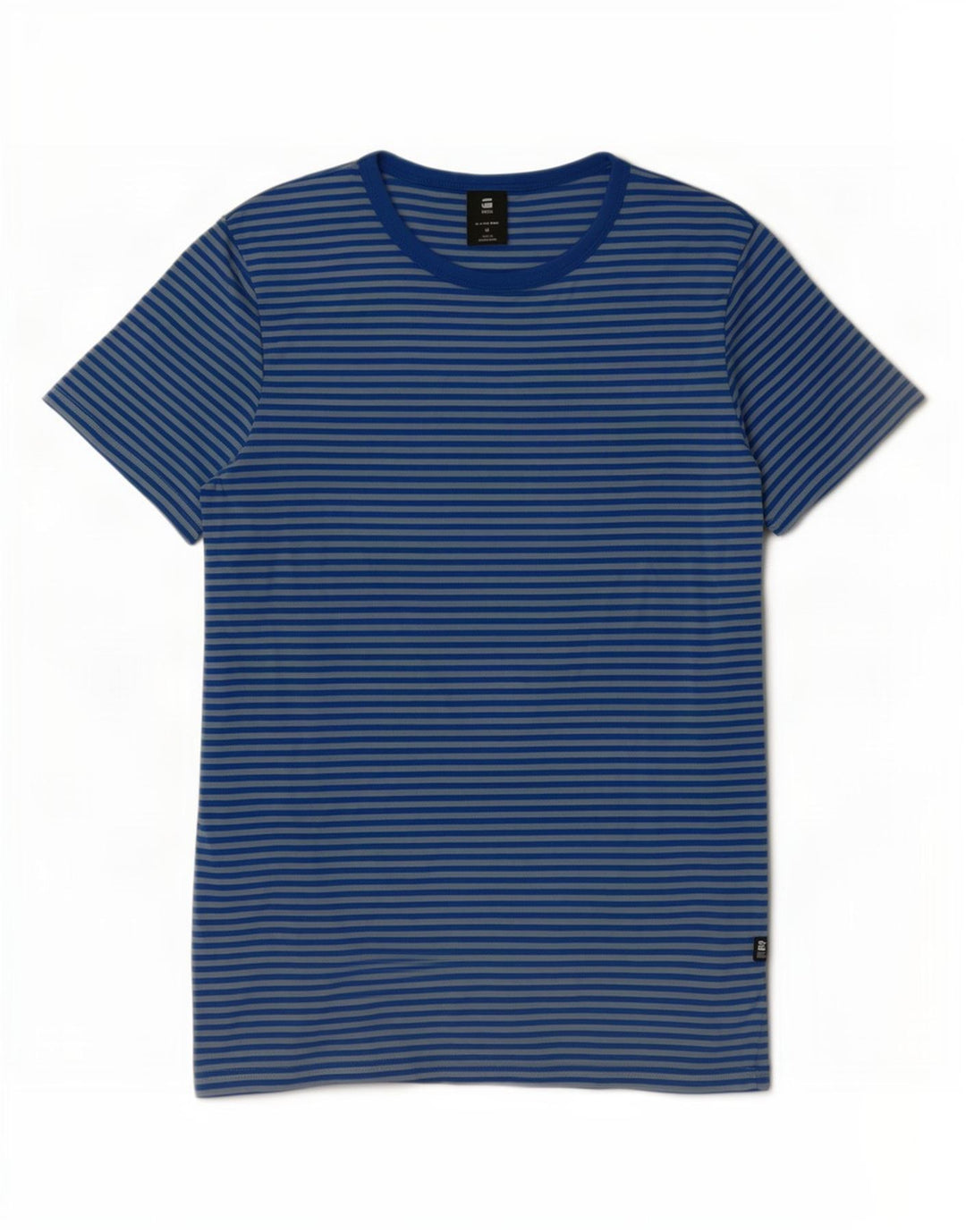G-Star T-shirt top mellemblå nålestribet bomuld