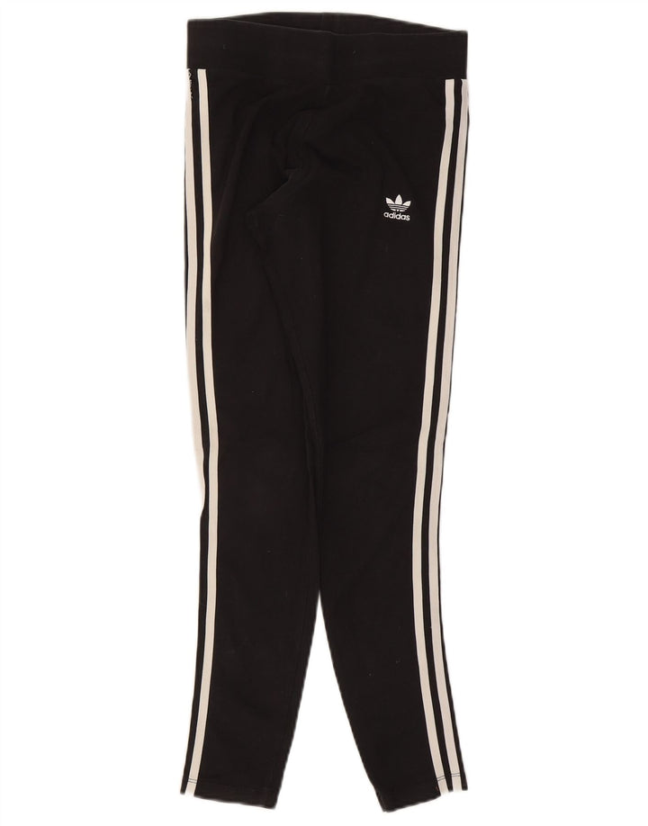 Adidas Dame Leggings UK 10 Small Black Bomuld