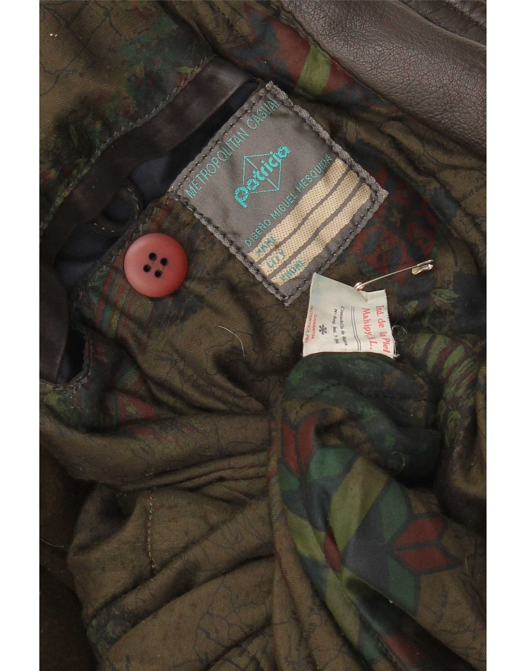 Patricia Herre Læder Windbreaker Coat UK 44 2XL Brun