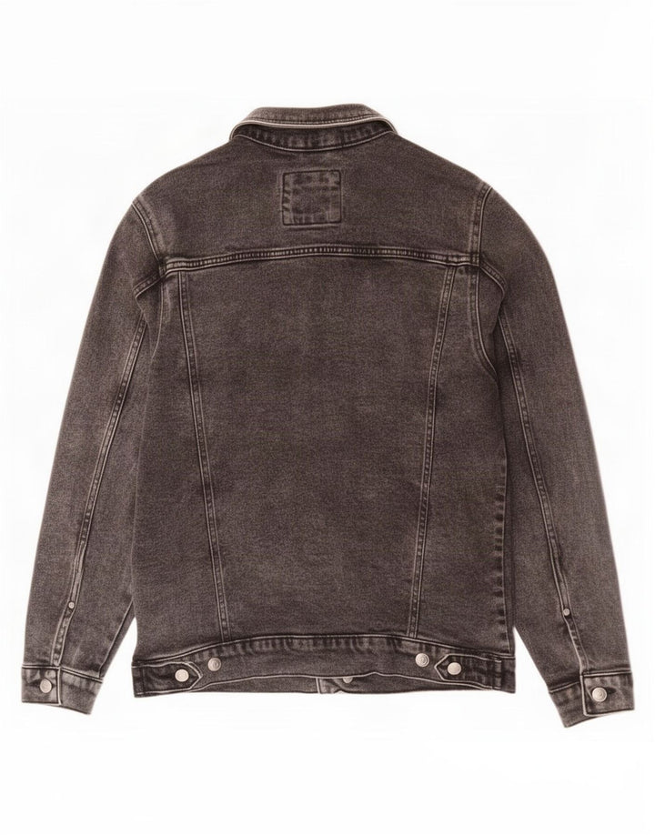Zara Herre denimjakke UK 38 Medium Grå