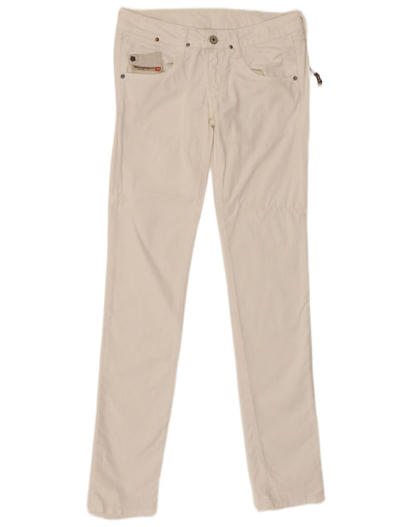 Diesel Piger Super Skinny Jeans 13-14 år W28 L32 Hvid Bomuld