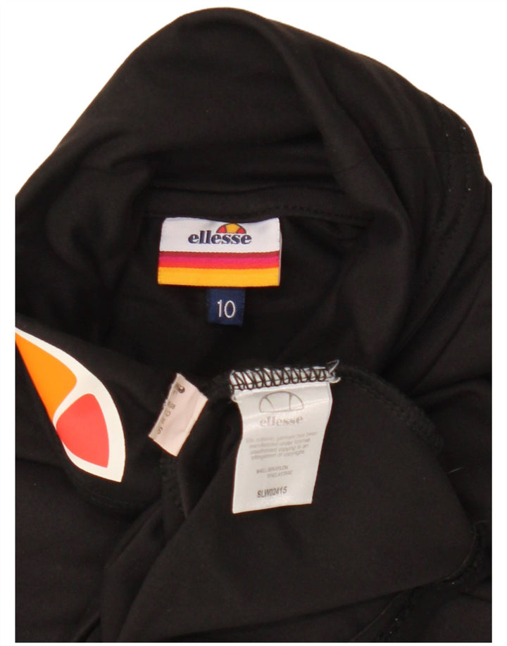 Ellesse Dame Grafisk Vest Top UK 10 Small Black Nylon