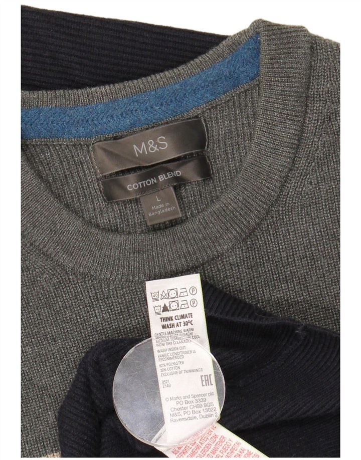 Marks & Spencer Herretrøje med rund hals, stor flerfarvet