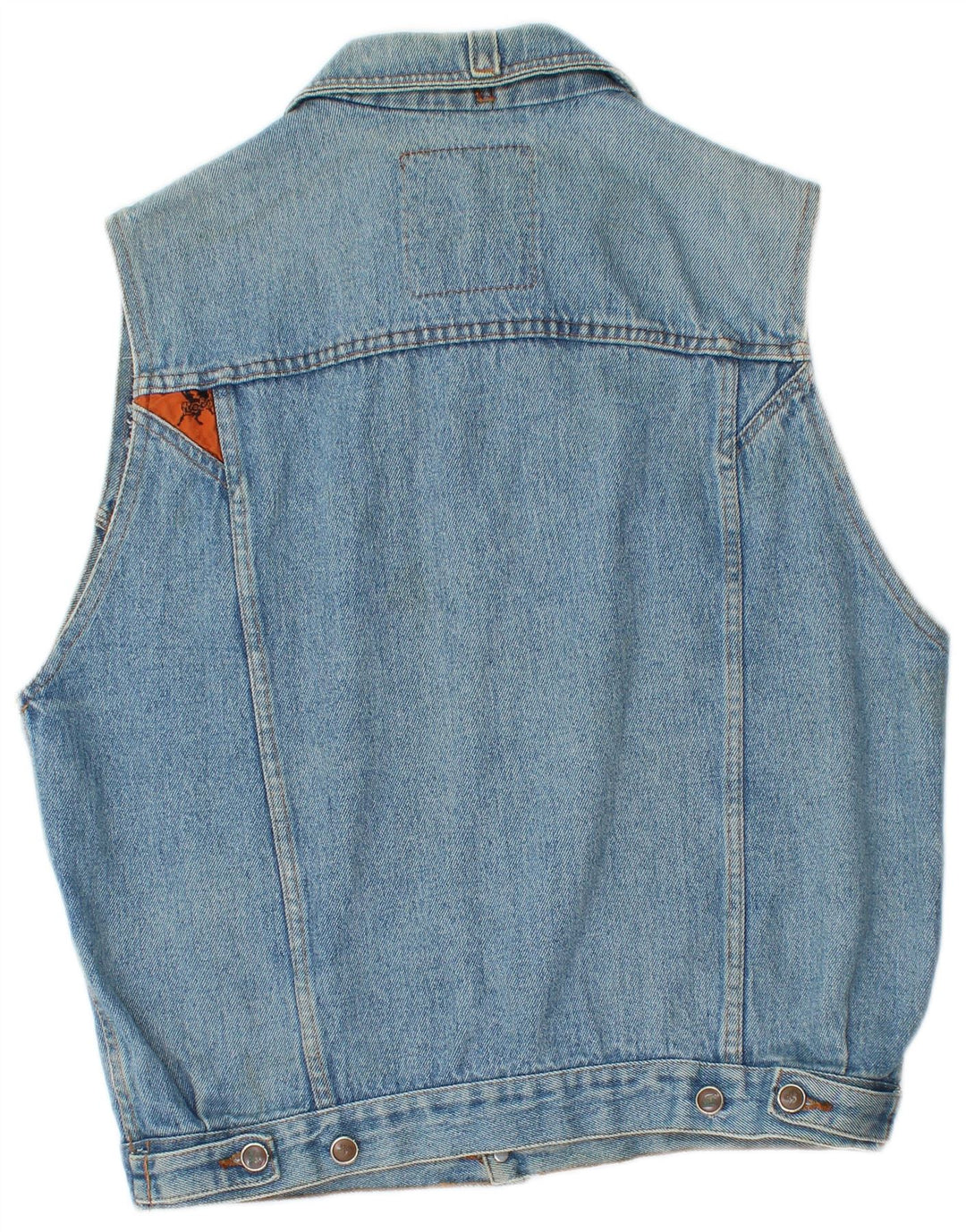 Lois Herre Denim Gilet UK 38 Medium Blue Cotton