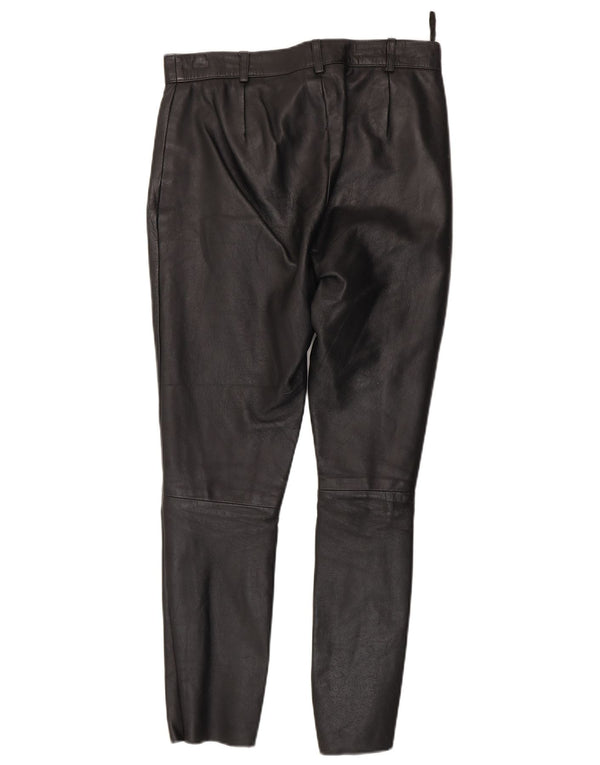 Sasha Dame Slim Læderbukser UK 12 Medium W30 L26 Sort