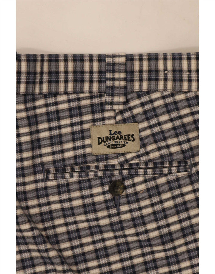 Lee Herre Dungarees Chino Shorts W30 Medium Blue Check