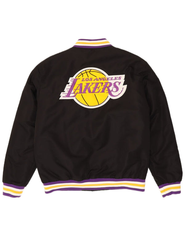 NBA Herre Los Angeles Lakers Varsity Jacket UK 40 Stor Sort Stribet