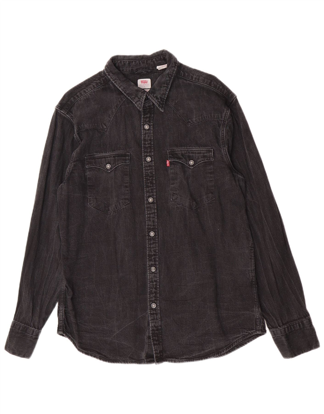 Levi's Standard denimskjorte til mænd, stor grå bomuld