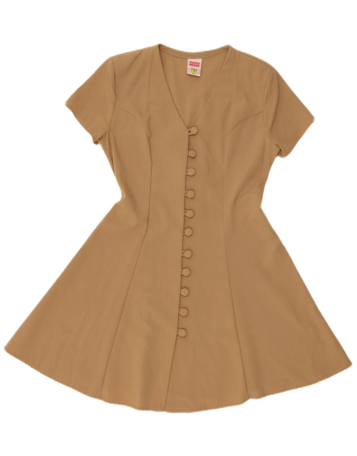 CLOCK HOUSE Dame A-Line Kjole EU 38/40 Medium Beige Polyester