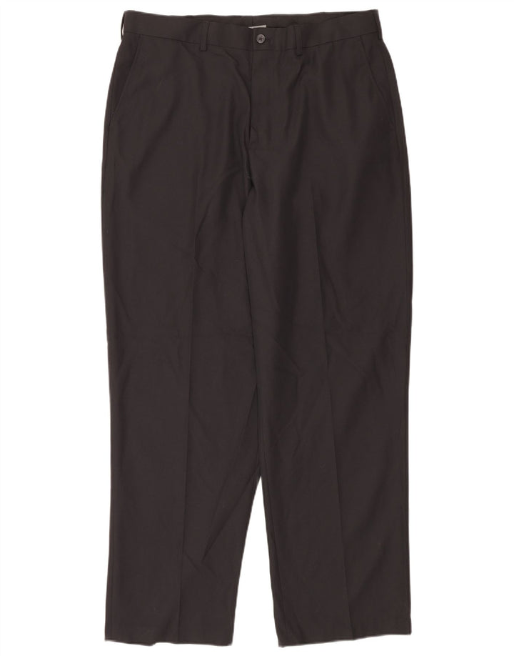 Izod Straight Casual Bukser til mænd W36 L32 Sort polyester