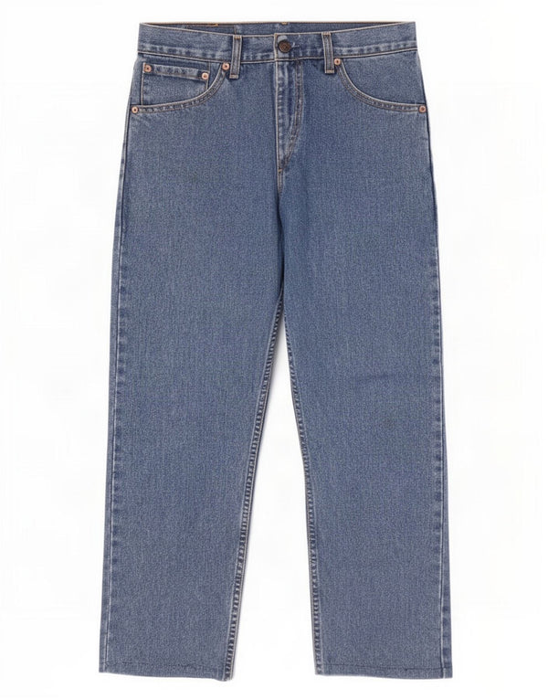 Levi's Mens 521 Relaxed Fit Straight Jeans W32 L27 Blue Cotton