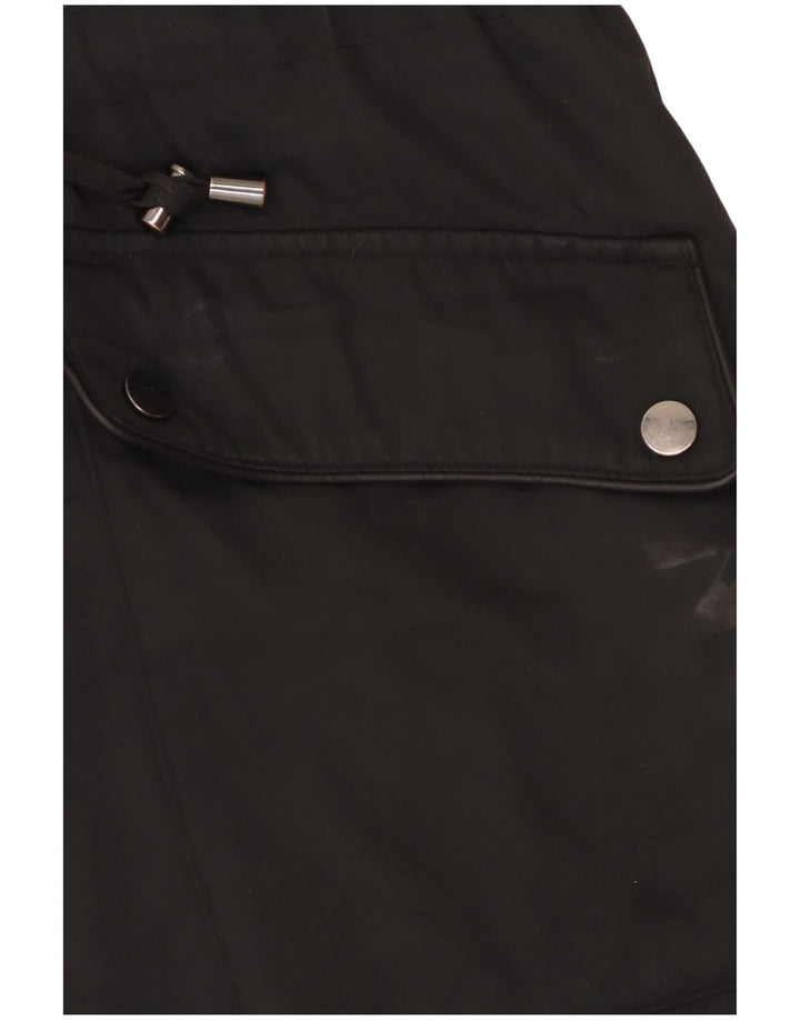 Marks & Spencer Dame Hooded Parka Jacket UK 16 Large Black Polyester