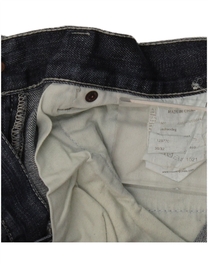 Mustang Dame Bootcut Jeans W35 L32 Marineblå Bomuld