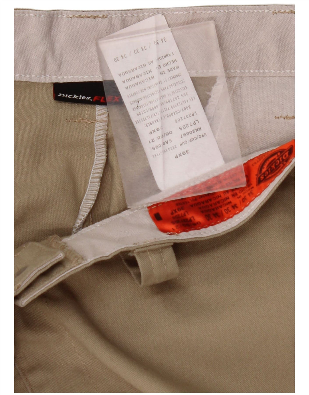 DICKIES Straight Cargo Bukser til mænd W34 L30 Beige Polyester