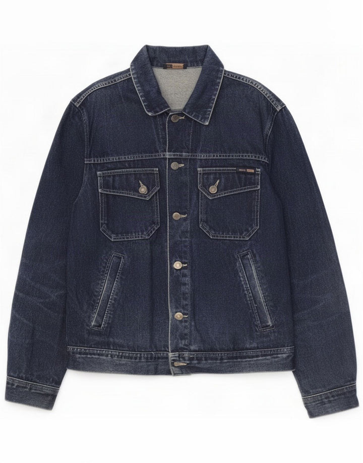 Wit Boy Drenge denimjakke 13-14 år Large Navy Blue Cotton