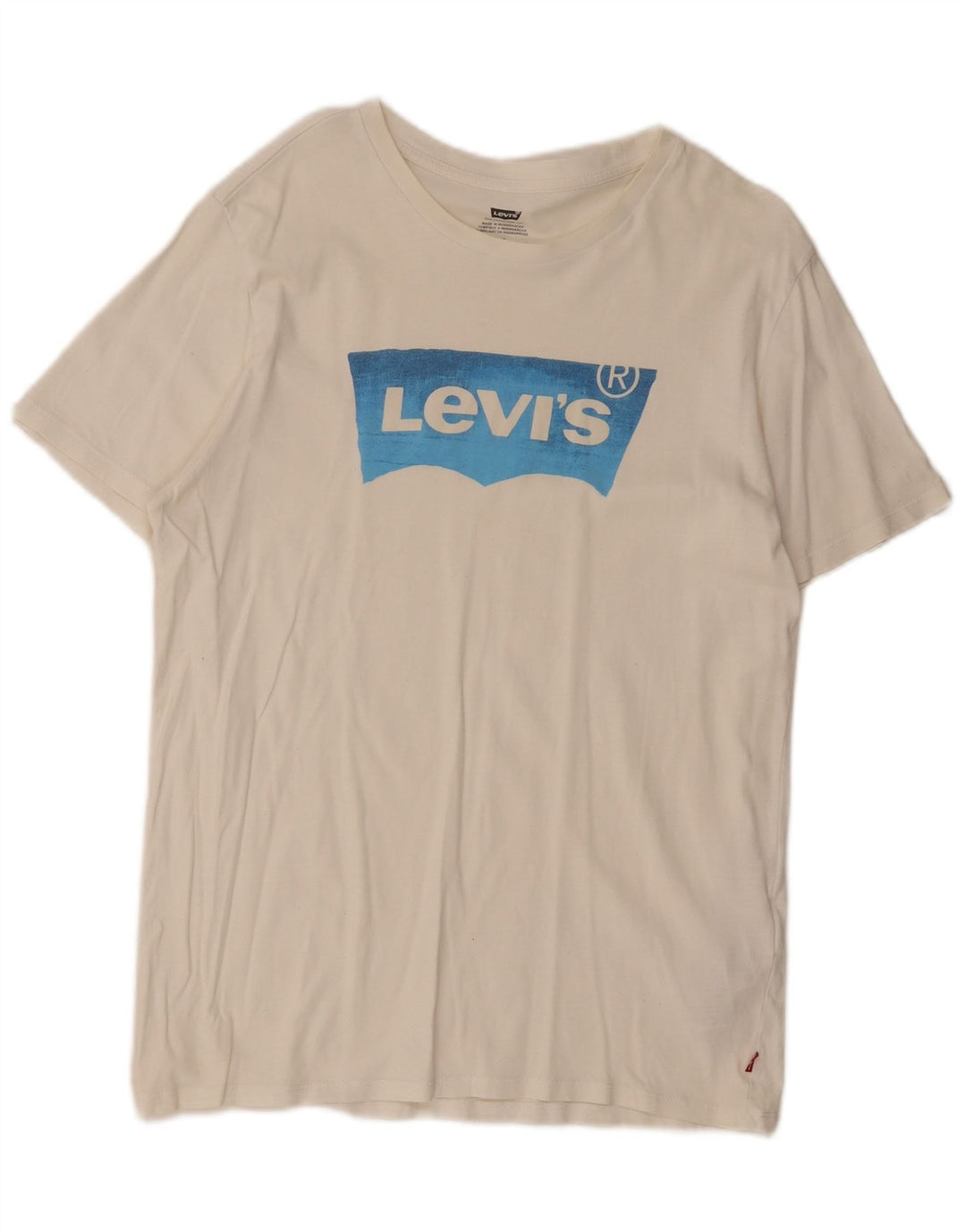 Levi's Herre grafisk T-shirt Top Stor hvid bomuld