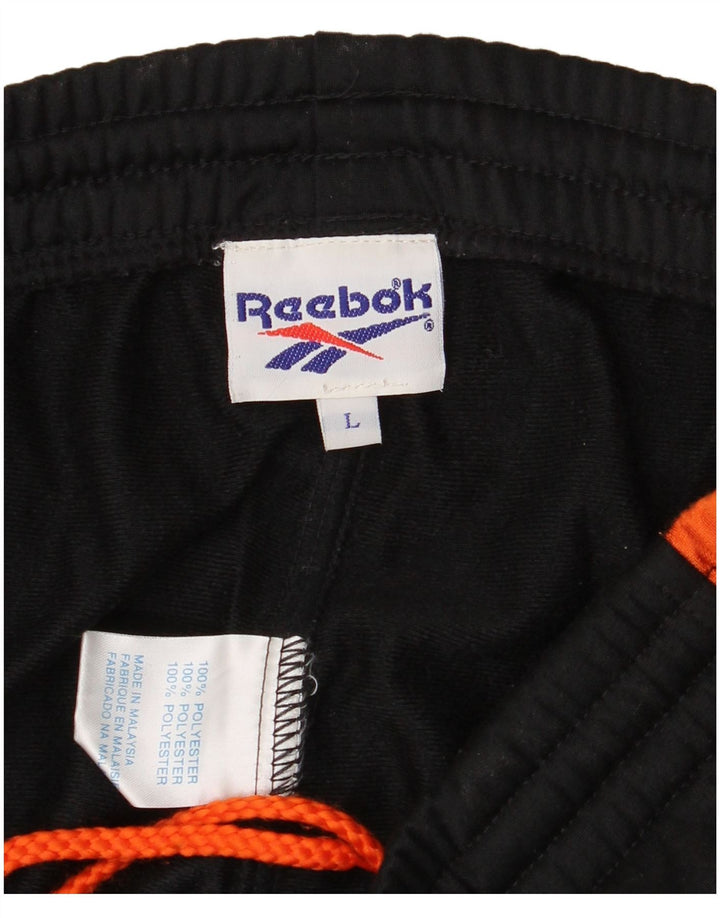 Reebok Træningsdragt bukser til mænd Large Black Colourblock Polyester