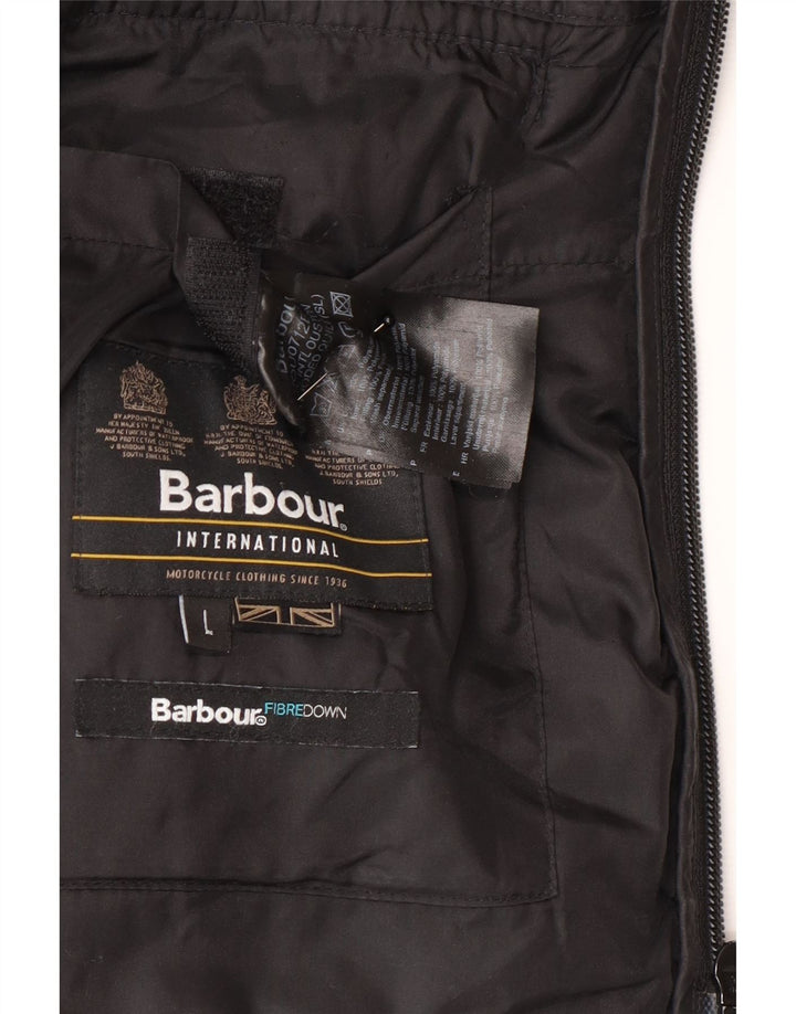 Barbour Herre hættepolstret jakke UK 40 Stor sort polyester