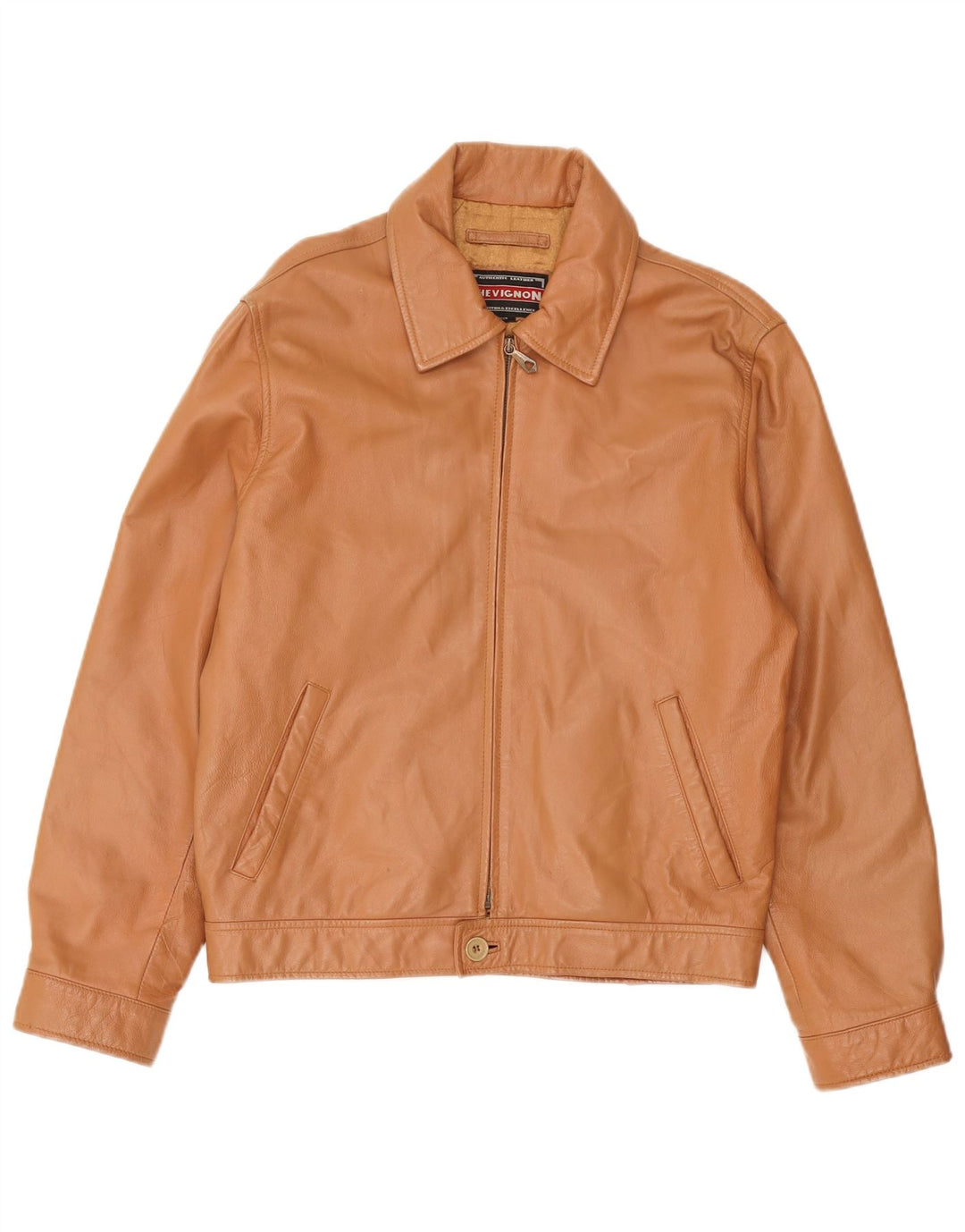 Chevignon Herre Læderjakke UK 38 Medium Brun