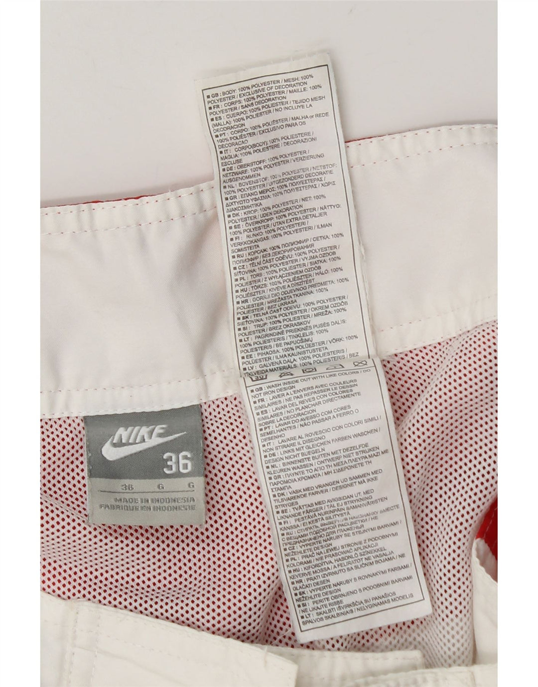 Nike Badeshorts til mænd store hvide Colourblock Polyester