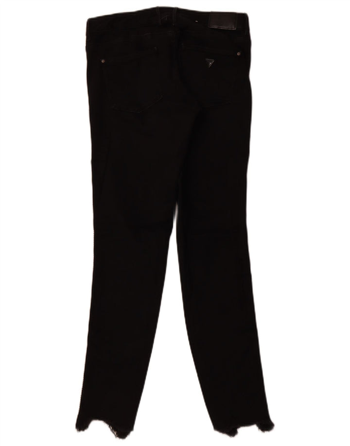 GUESS Dame Mid Rise Jegging Skinny Jeans W28 L28 Sort Bomuld