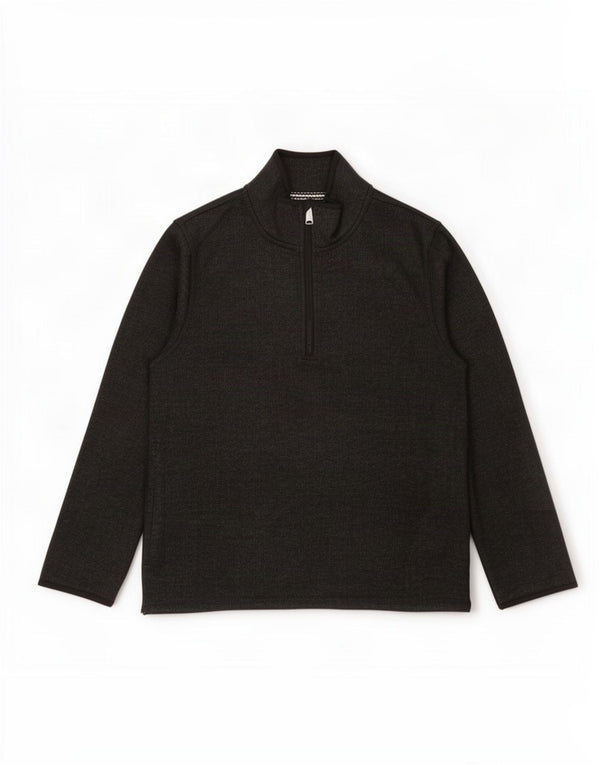 Fedt ansigt herre lynlås hals fleece jumper medium grå polyester