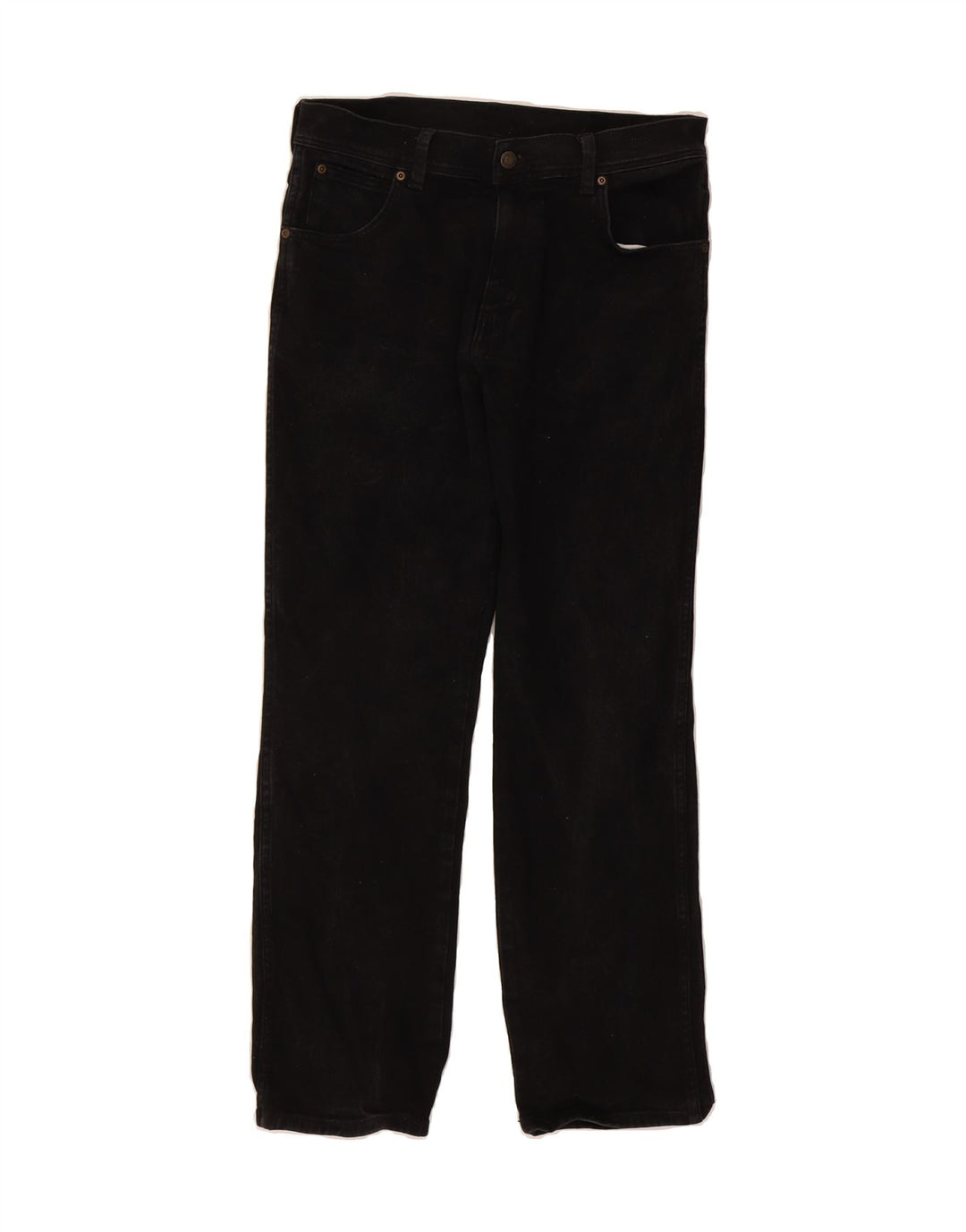 WRANGLER Mens Regular Fit Straight Jeans W33 L30 Black Cotton Vintage Wrangler and Second-Hand Wrangler from Messina Hembry 