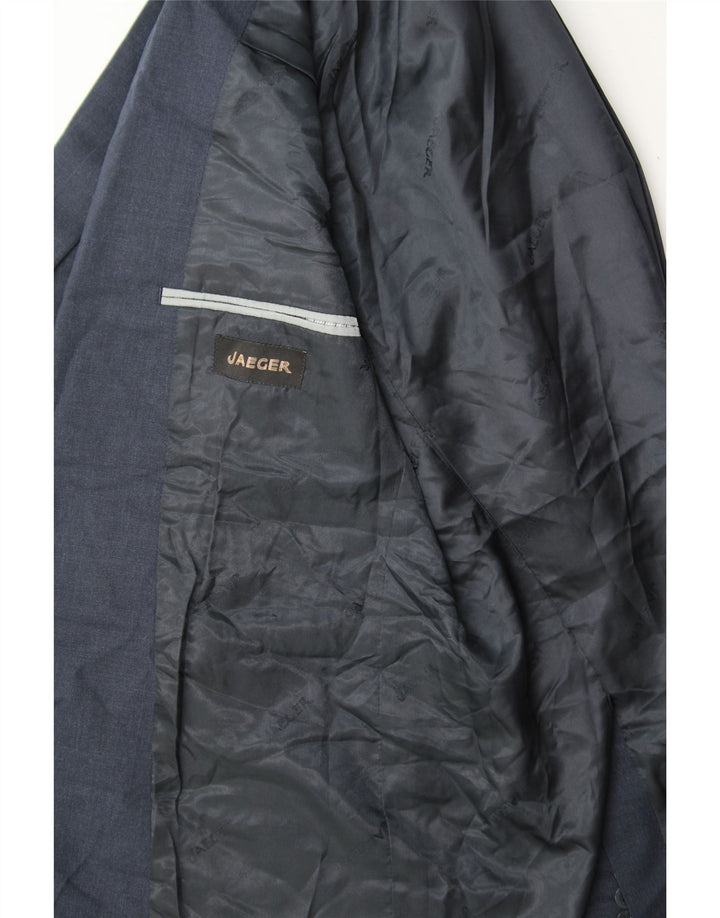 JAEGER Mens Regular Fit 2 Button Blazer Jacket UK 42 XL Navy Blue Vintage Jaeger and Second-Hand Jaeger from Messina Hembry 