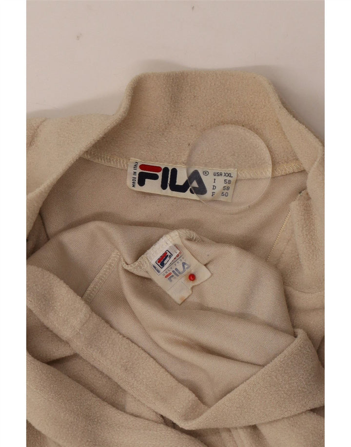 Fila Fleece Jumper med lynlås til mænd 2XL Beige Polyester