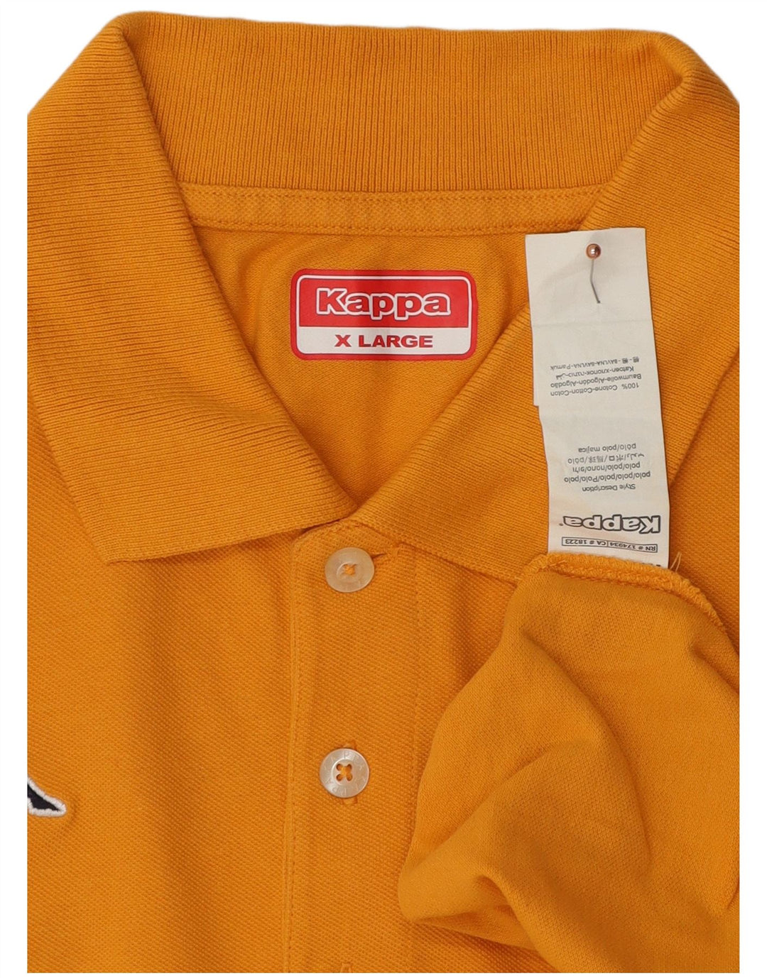 Kappa herre poloshirt XL gul bomuld