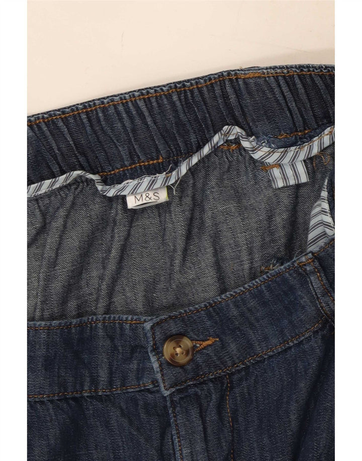 Marks & Spencer Jeans med brede ben til kvinder W38 L28 Marineblå