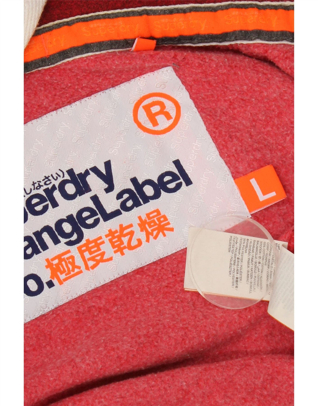 Superdry Hættetrøje med lynlås til mænd Stor rød bomuld