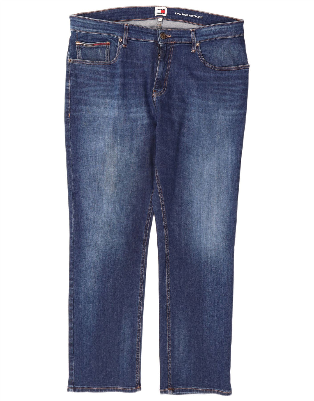 TOMMY HILFIGER Herre Ryan Regular Fit Straight Jeans W36 L30 Blå Bomuld