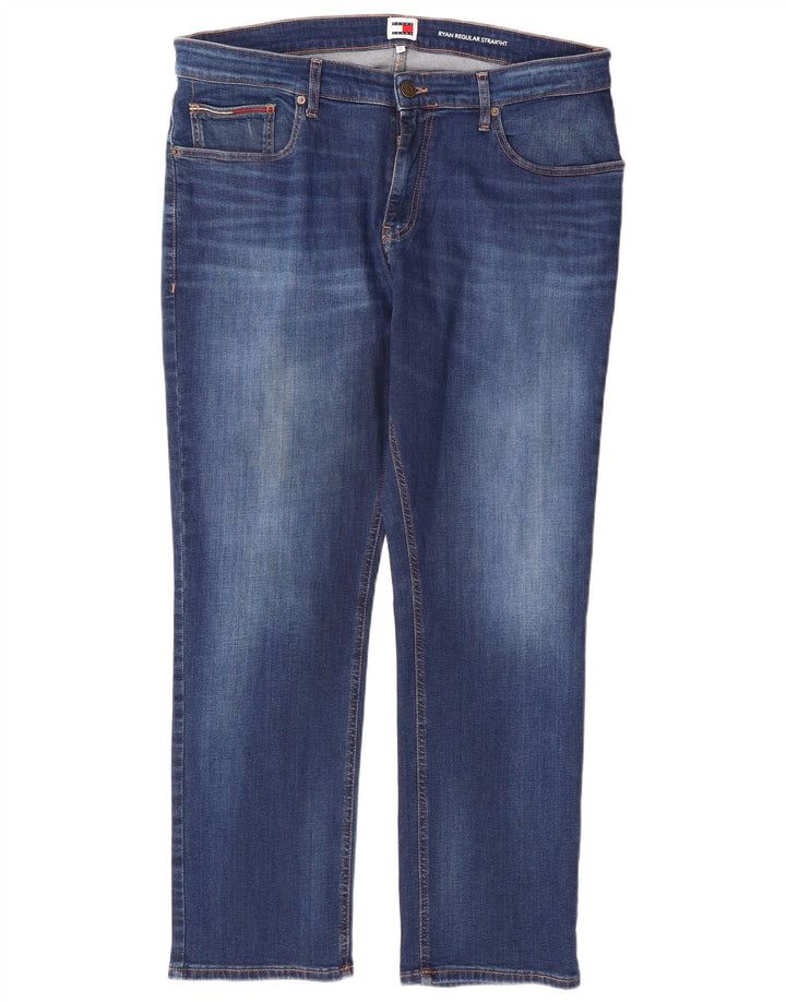 TOMMY HILFIGER Herre Ryan Regular Fit Straight Jeans W36 L30 Blå Bomuld