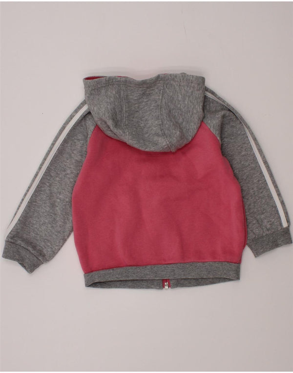 Adidas Baby Girls Hættetrøje med lynlås 12-18 måneder Pink Colourblock Bomuld