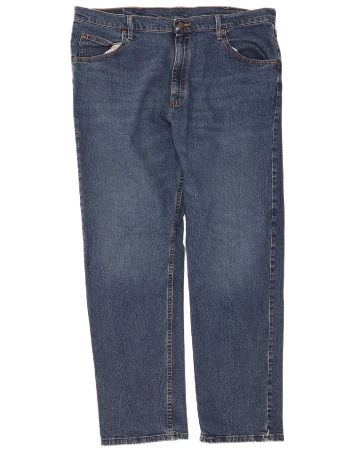 Wrangler Straight Jeans til mænd W38 L32 blå bomuld