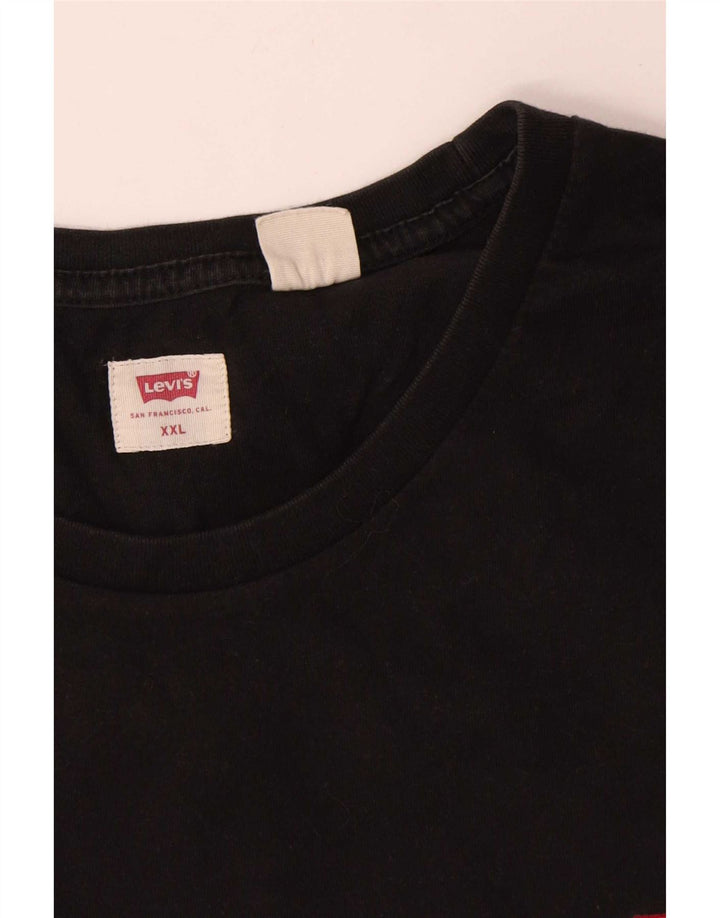 Levi's Herre T-Shirt Top 2XL Sort Bomuld