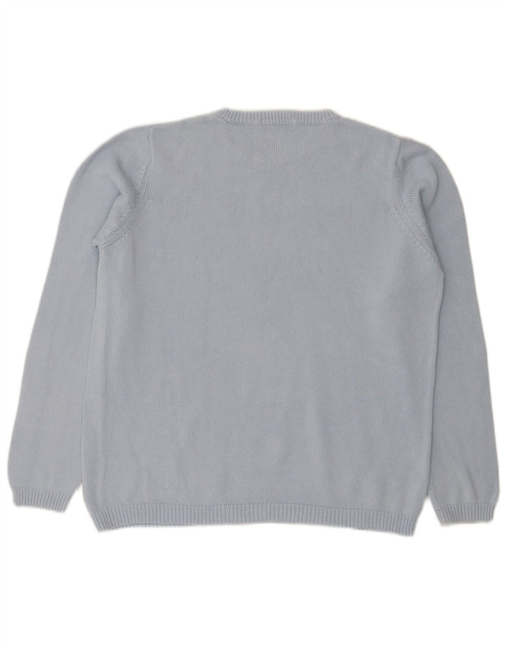 Marks & Spencer Herre sweater med rund hals, mellemblå