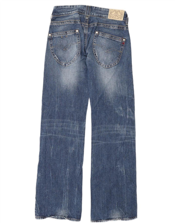 Replay Dame Janice Bootcut Jeans W27 L34 Blå Bomuld