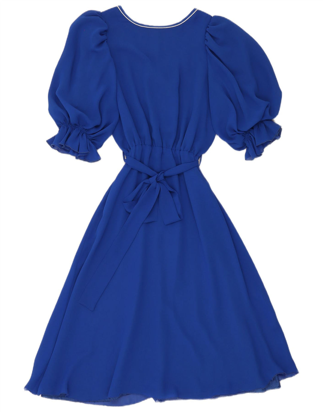 Vintage Dame A-Line Kjole IT 40 Lille Blå Polyester
