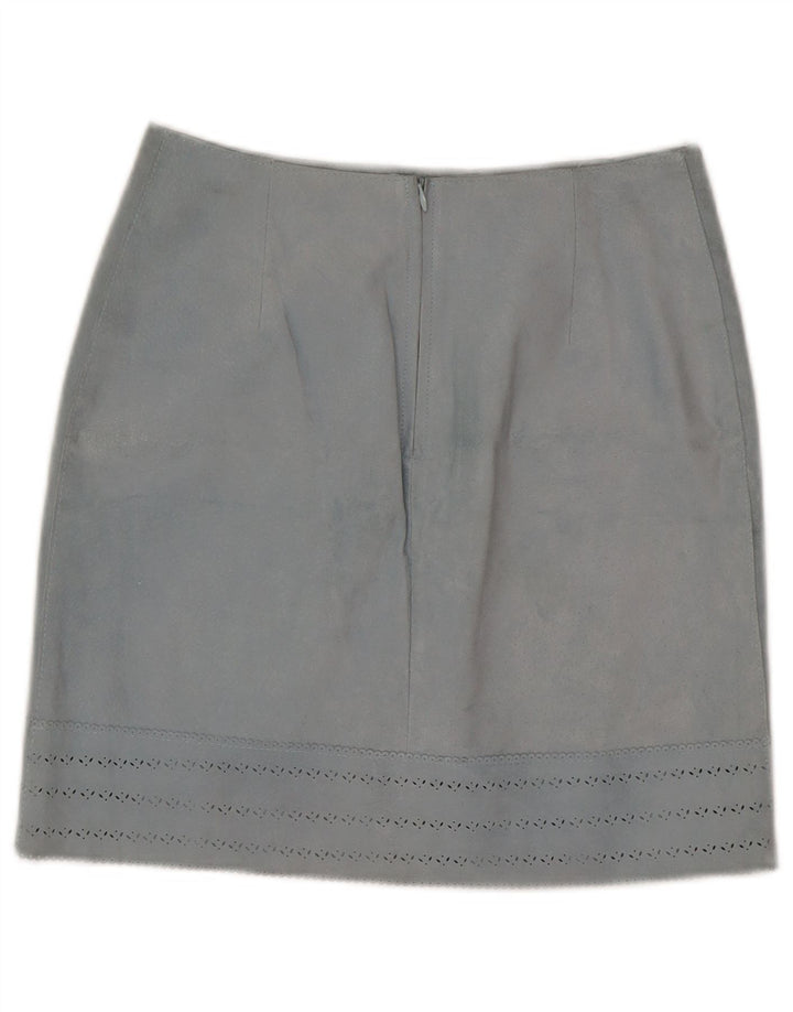 Vintage lædernederdel til kvinder IT 42 Medium W27 blåt læder