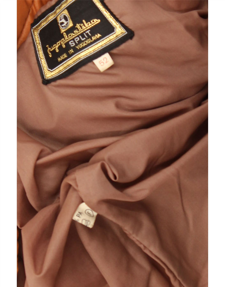 VINTAGE Polstret herrejakke IT 52 XL Orange Colourblock Polyester