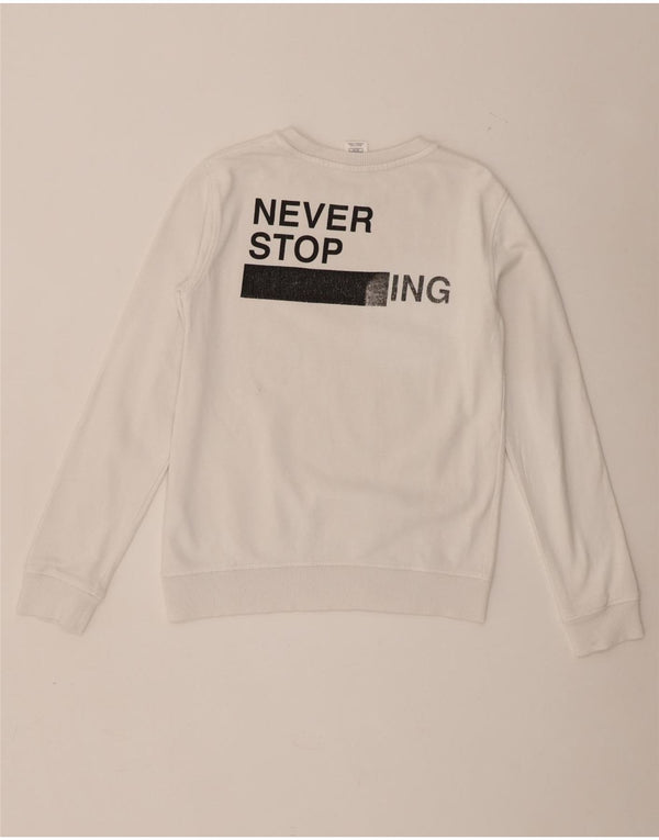 The North Face Boys Grafisk Sweatshirt Jumper 14-15 år XL Hvid Bomuld